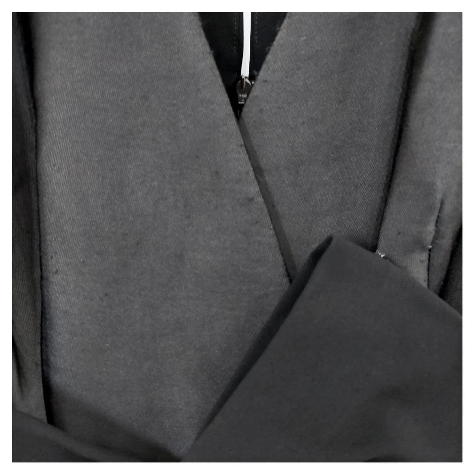 Maxmara Italy. Black PolyTech Midi Length Dress