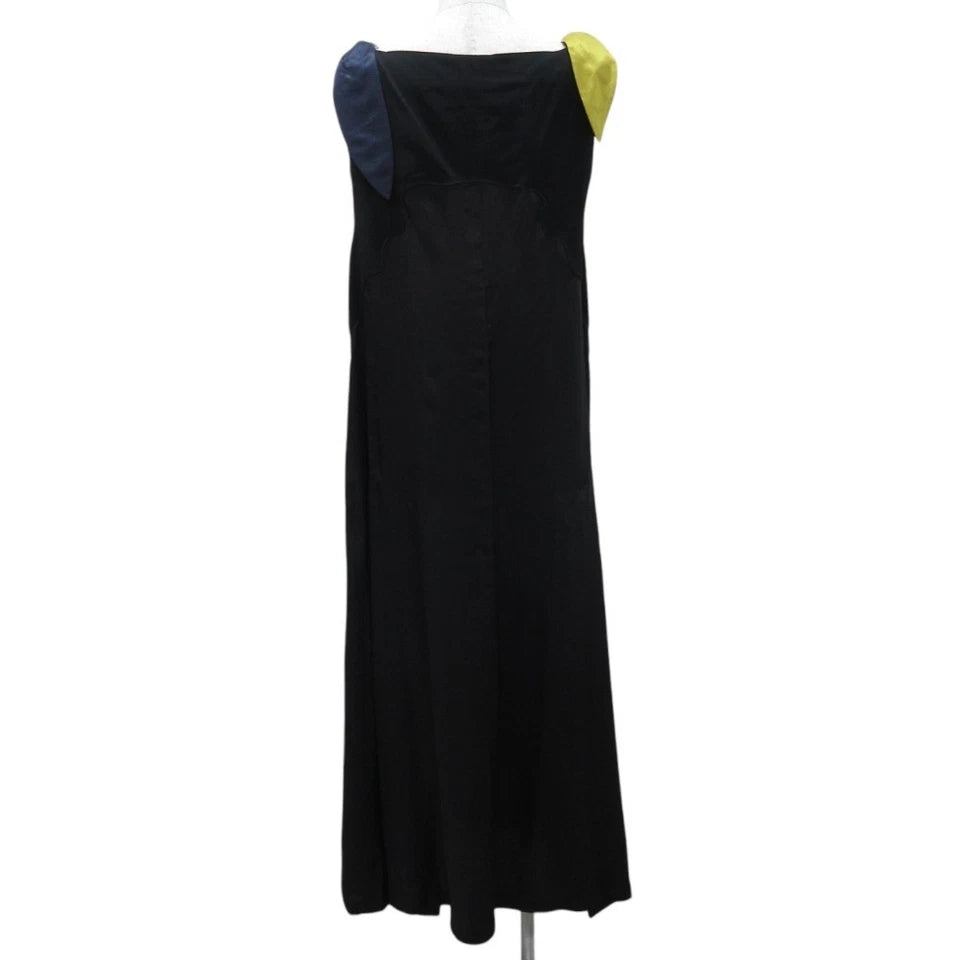 TOGA PULLA ARCHIVES JAPAN. 21SS Collection Ribbon Sleeveless Long Dress TP11-FH275 Size 38 Black