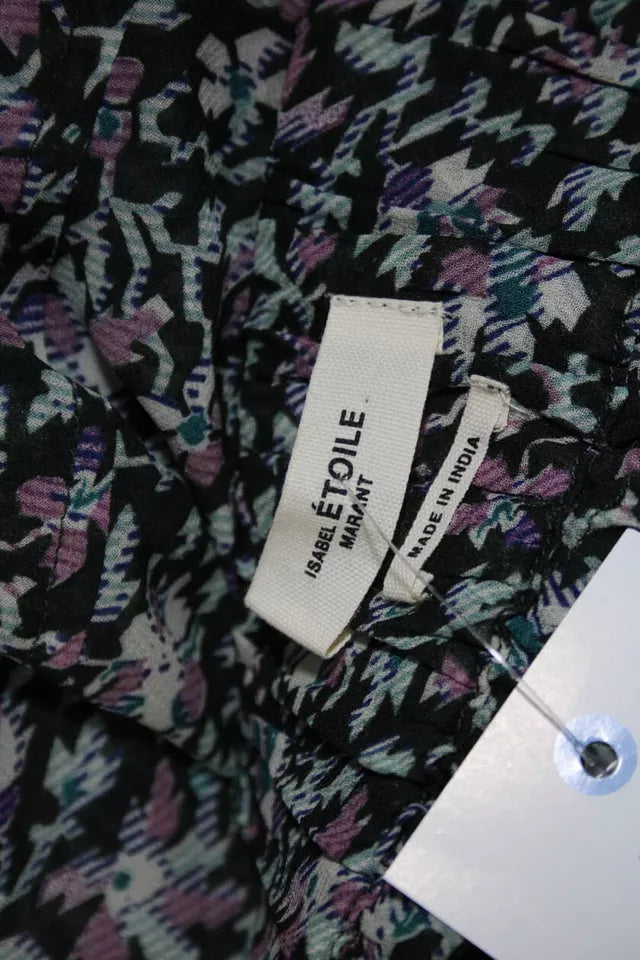 Etoile Isabel Marant Paris. Blue, Purple Asymmetric Tiered Midi Skirt