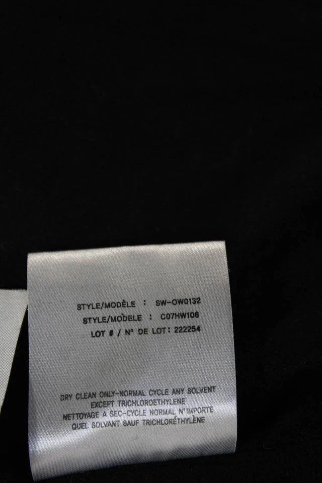 Helmut Lang NYC. Black Lapin Rabbit Fur Long Sleeve Leather Jacket