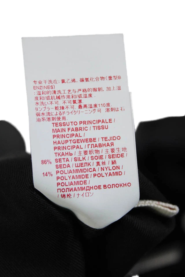 Marni Italy. Black Folded Detail Backless Tied Mini Dress Solid Black