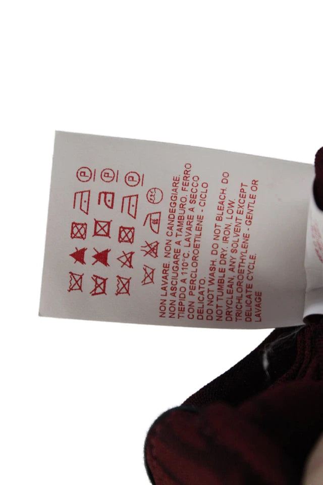 Marni Italy. Red, Black Viscose Sleeveless Crew Neck Printed Dress