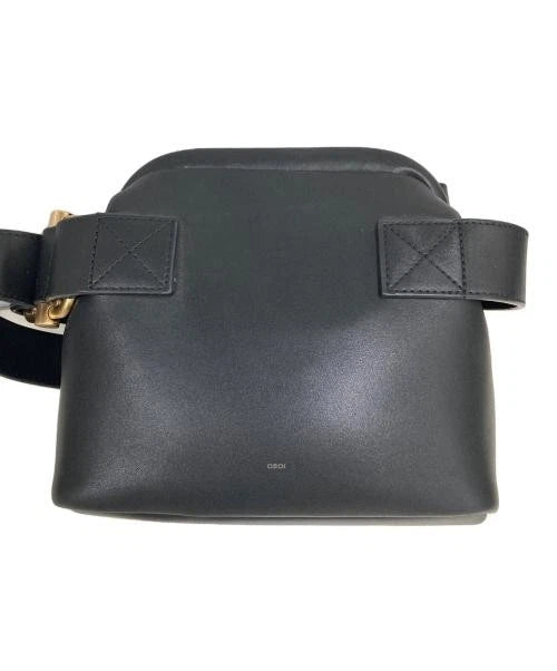 OSOI SOUTH KOREA. Blackk Leather MINI BROT Shoulder Bag
