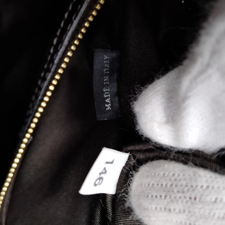 Miu Miu Italy. Brown Croc Pattern Leather Shoulder Bag / Hand Bag / Crossbody Bag