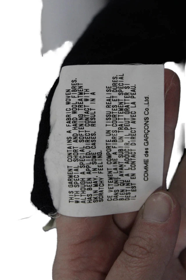 Comme Des Garcons Japan. Dark Blue Long Sleeve Maxi Wool Sweater Dress