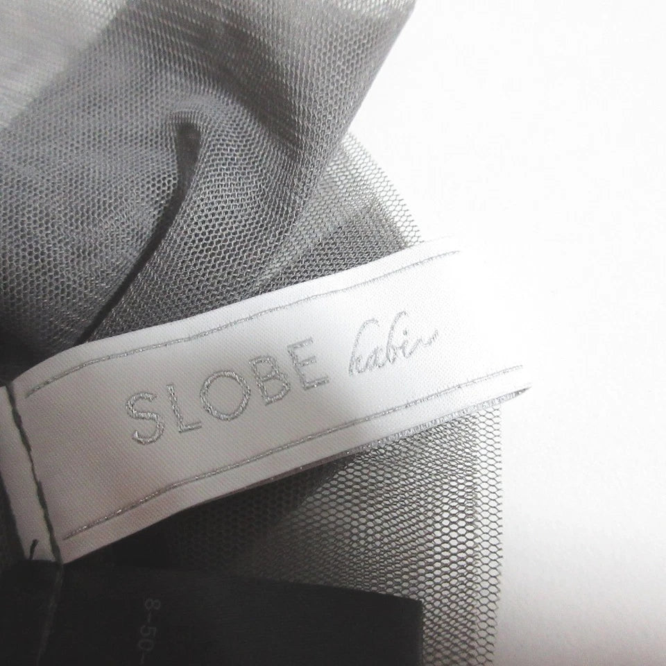 SLOBE IENA JAPAN. 23AW COLLECTION. Grey habi Tulle Ruffle Tiered Dress