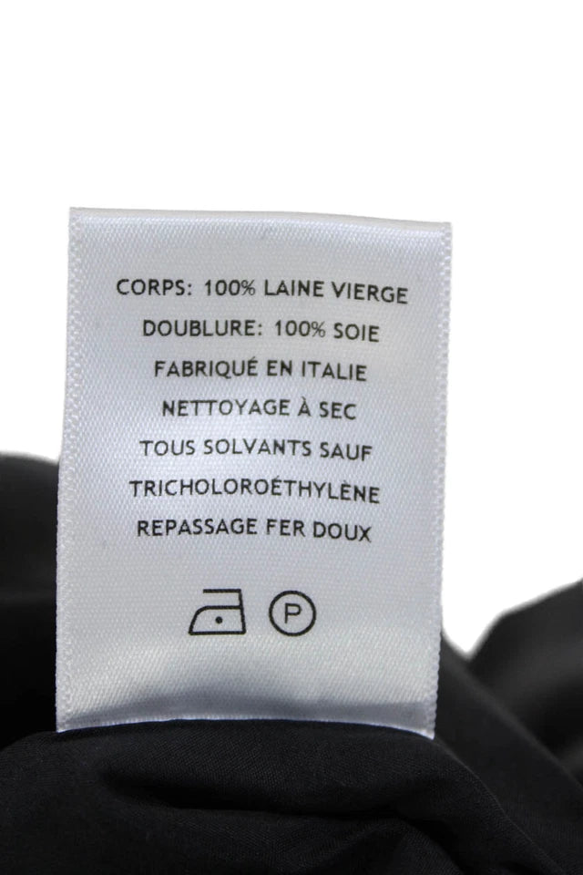 Gabriela Hearst NY. Black Embellished Wool Sleeveless Shift Dress