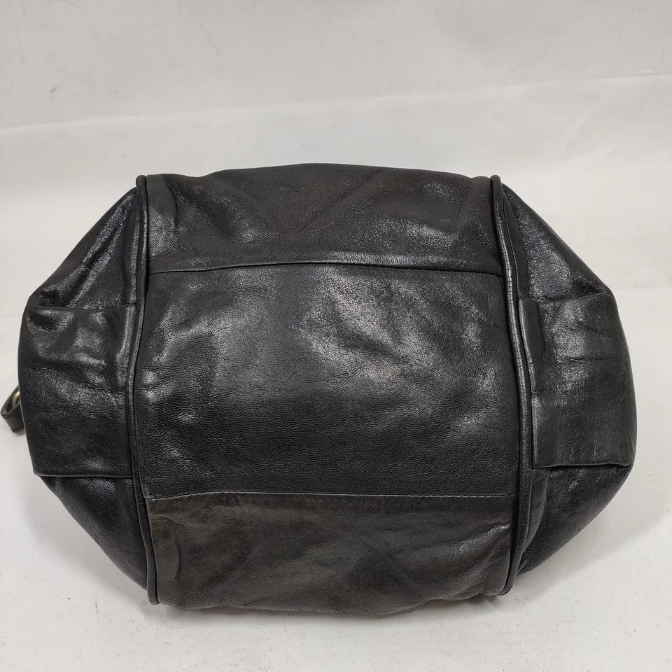 Chloe Paris. Phoebe Philo Designer. Black Leather, Brown Leather Handles MINI Shoulder Bag / Crossbody Bag