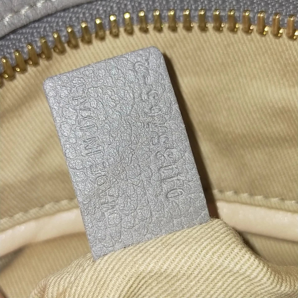 Chloe Paris. Gray Leather Crossbody Strap Shoulder Bag / Hand Bag