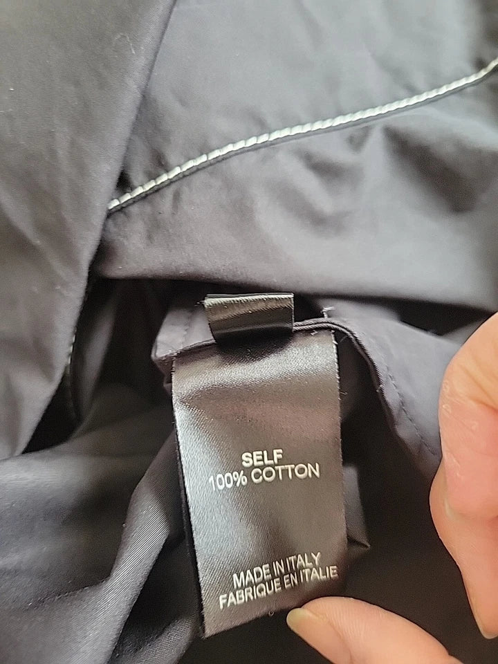 Meryll Rogge Belgian. Black Big Collar Cotton Poplin Contrast Stitch Shirt 2025 Paris Andam Fashion Award Winner