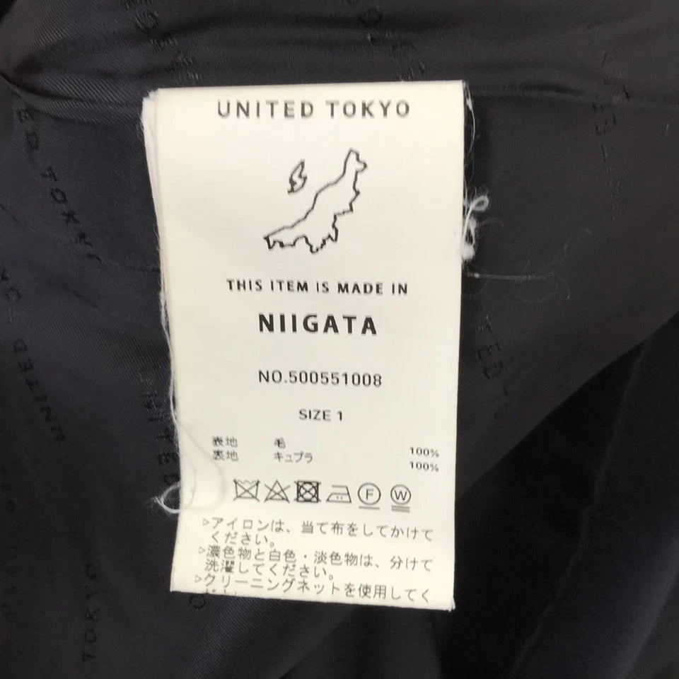 UNITED TOKYO JAPAN. Dark Charcoal Gray Winter Wool Coat
