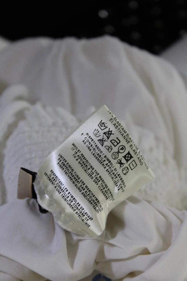 Jean Paul Gaultier Paris. Fuzzi Line. White Halter Strapless Smocked A Line Maxi Dress