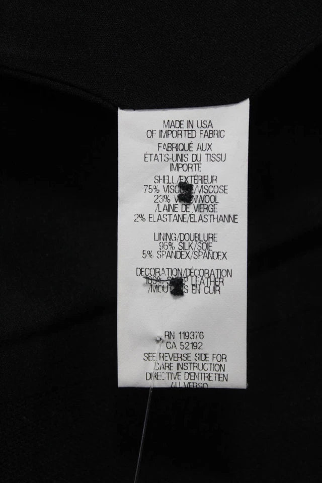 Helmut Lang For Intermix, Black Wool Single Button Blazer Jacket