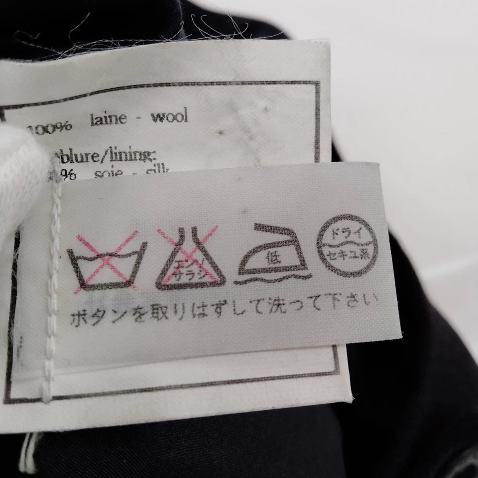 Chanel Paris. Black Wool Silk Lining Flare Chanel Belted Dress