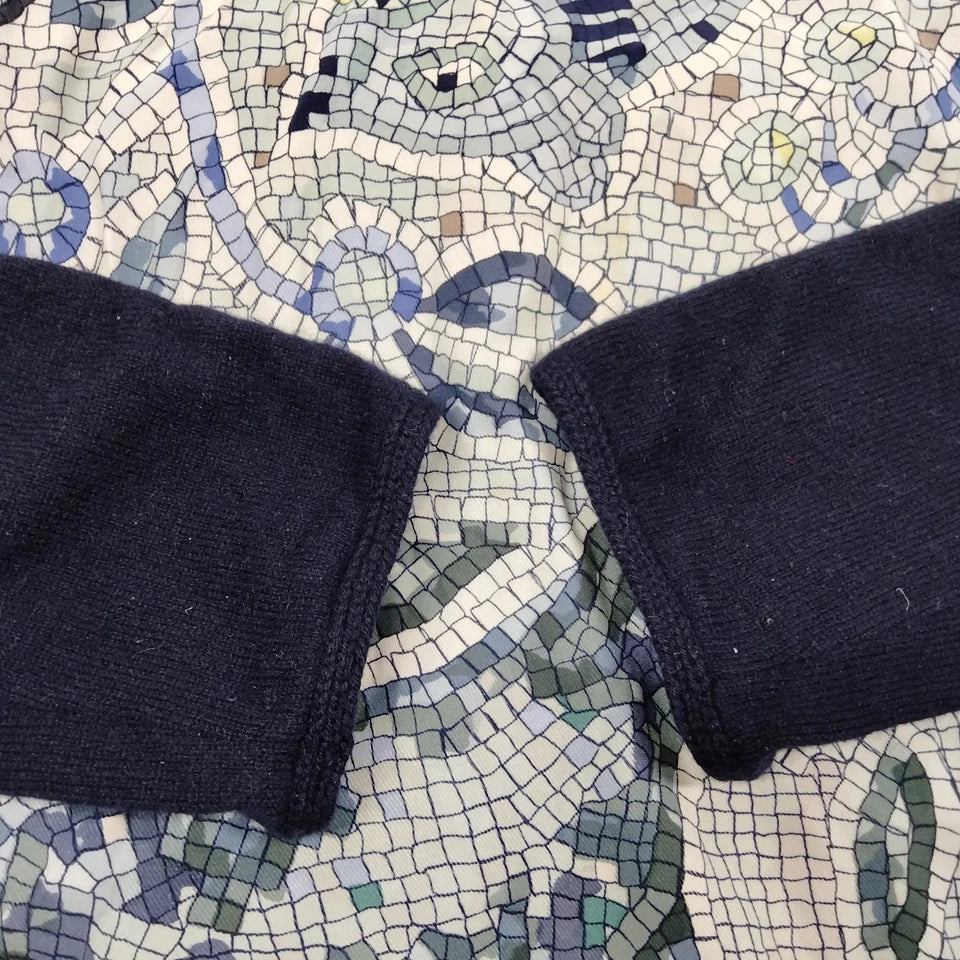 Hermes Paris. Vintage Silk/Cotton Scarf Print Top