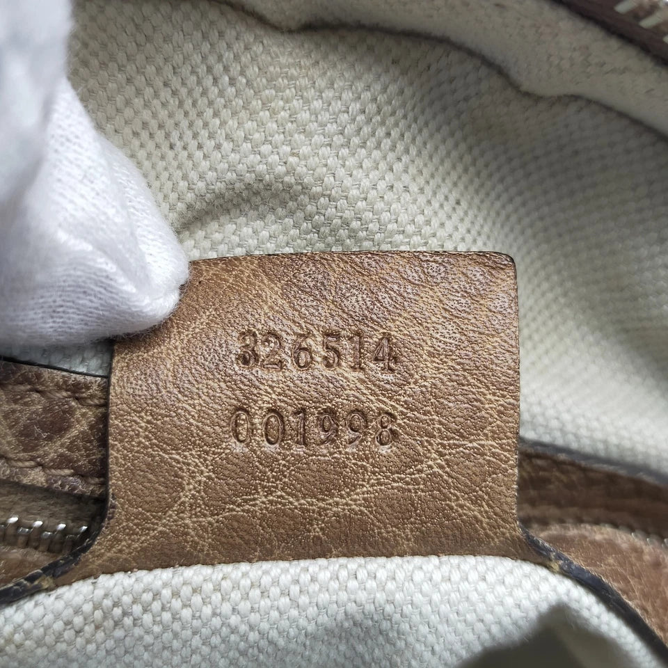 Gucci Italy. Brown Leather Shoulder Bag / Hand Bag