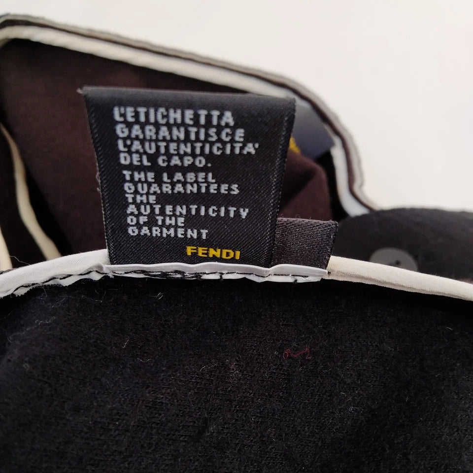 Fendi Italy. Black Wool Dress