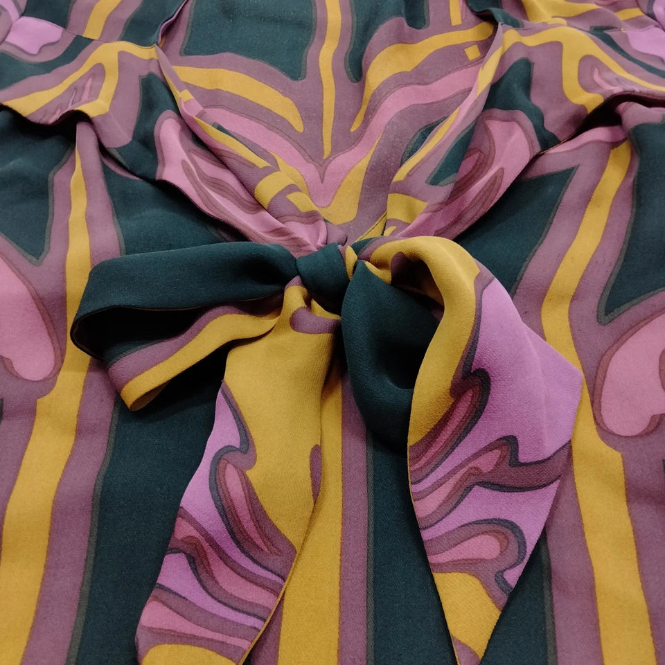 Gucci Italy. Vintage Silk Abstract Top