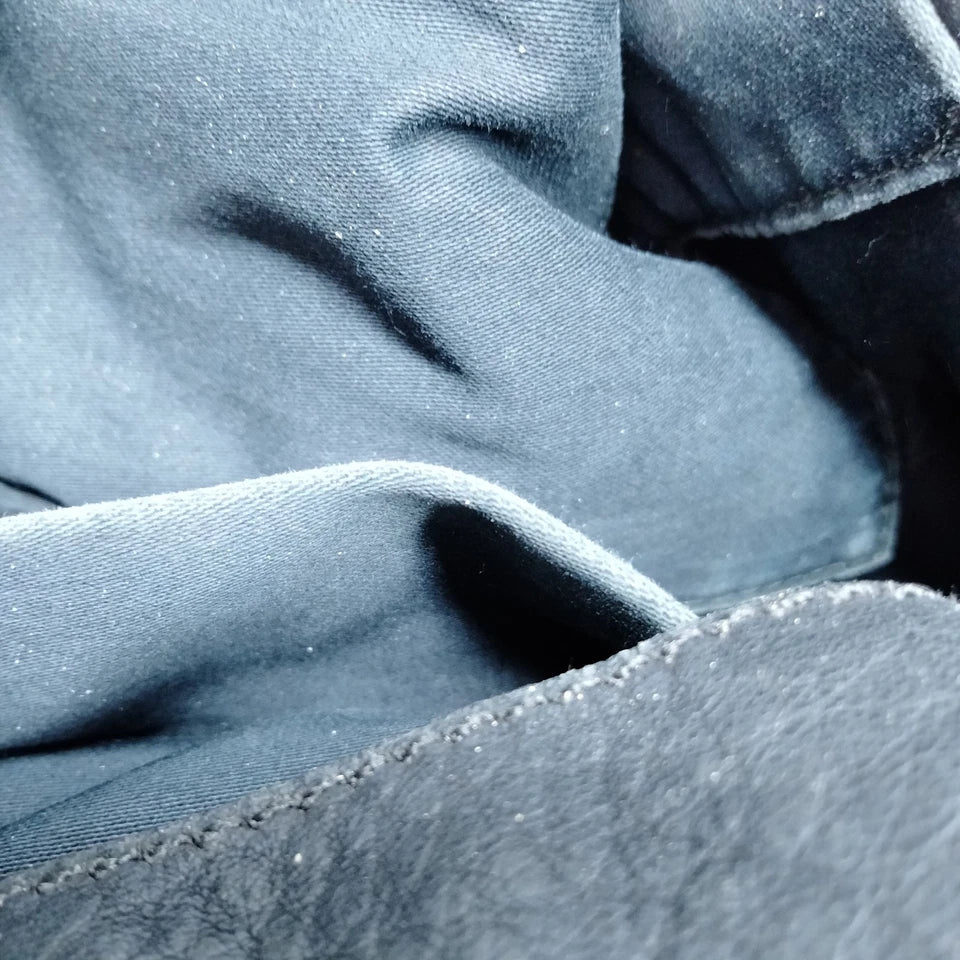 Miu Miu Italy. Dark Slate Gray Pebbled Leather Shoulder Bag