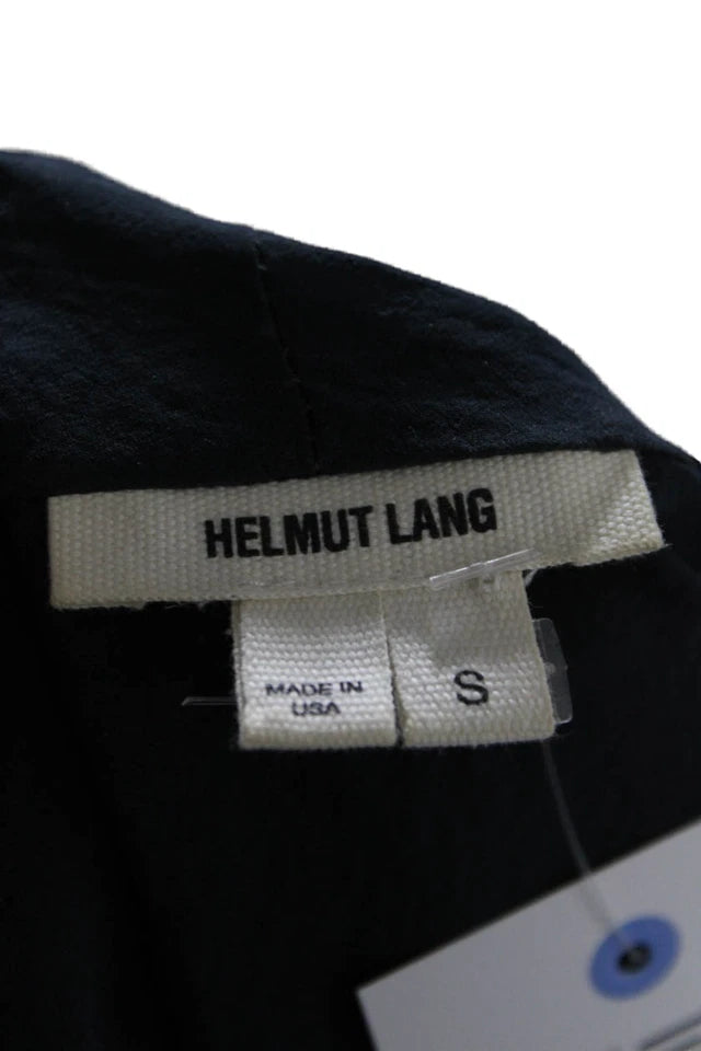 Helmut Lang NY. Blue PolyTech Fabric Sleeveless V-neck Slip-on Tank Blouse