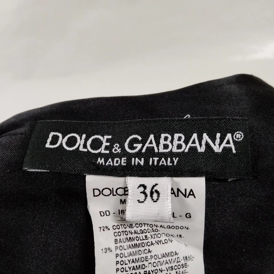 DOLCE&GABBANA ITALY. Logo Cotton Nylon Rayon Long Tunic/Mini Dress