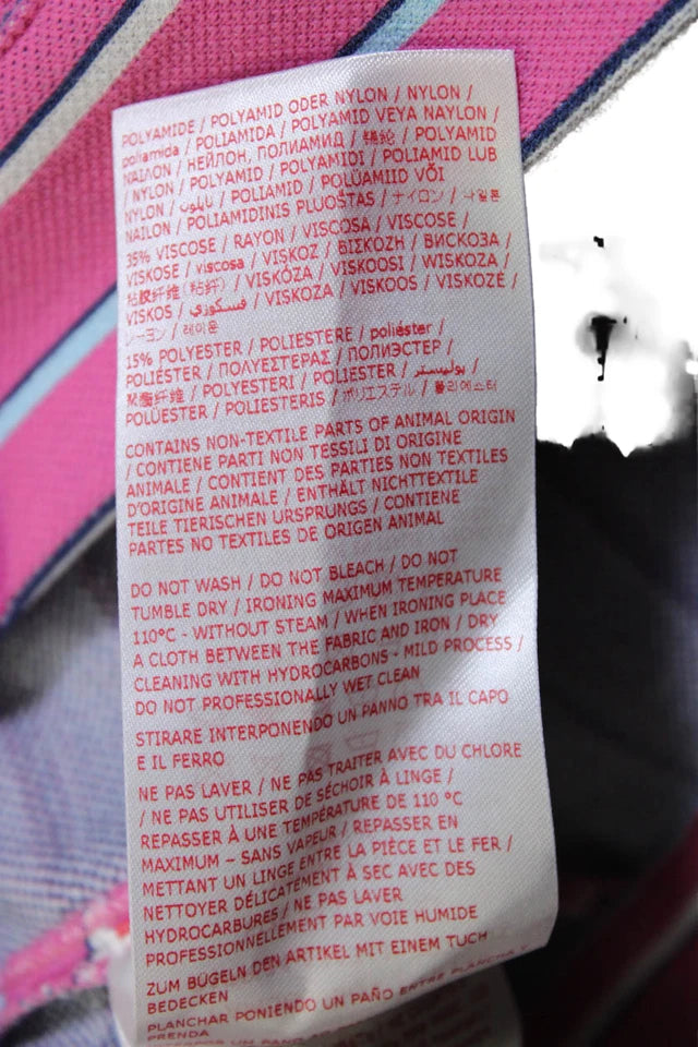 Marni Italy. Pink Striped Jacquard Technical Knit Flare Leg Pants