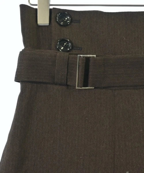 UNITED TOKYO JAPAN. Brown Herringbone High Waisted Belted Pants