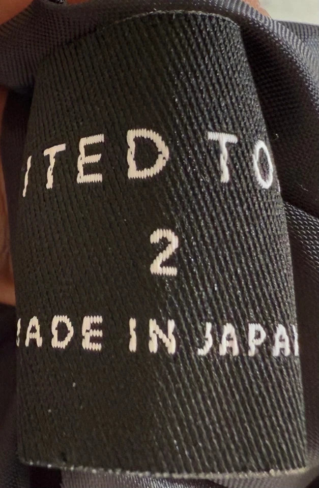 United Tokyo Japan. Base Black Polyester Blend A-Line Maxi Skirt