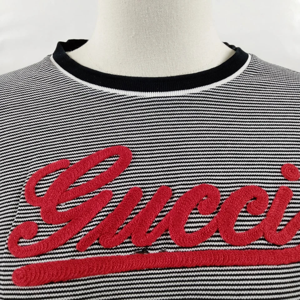 Gucci Italy by Alessandro Michele Script Logo COTTON Top