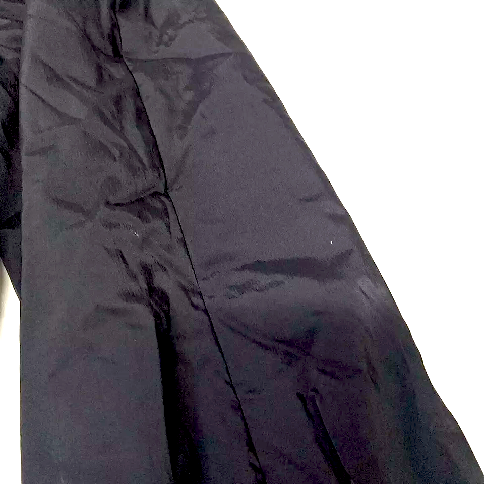 ISSEY MIYAKE JAPAN. EPOCA. Black Nylon Belted Trench Coat