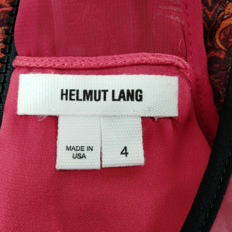 Helmut Lang NY. Red Rayon, Silk, Polyester Dress