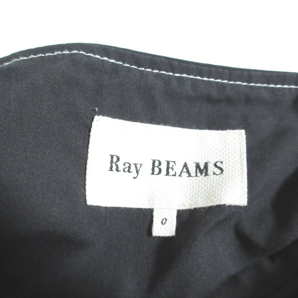 Ray BEAMS JAPAN. From 2023 Collection Black Color-Scheme Stitched Overall Dress
