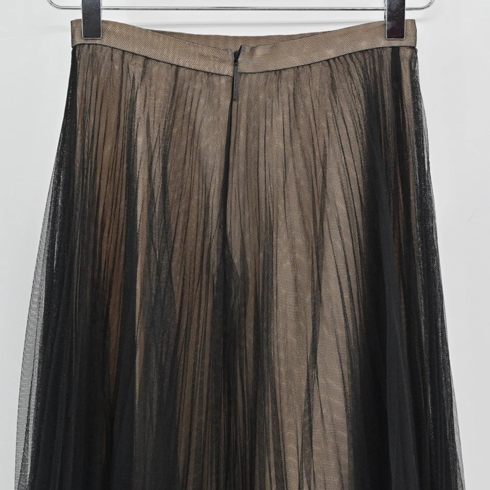 CHRISTOPHER KANE UK.T ulle Pleated Lace Black Retro Coquette Skirt