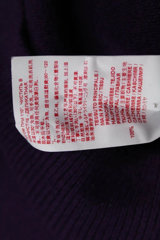 Marni Italy. Eggplant Color Cashmere Long Sleeve Pullover Crew Neck