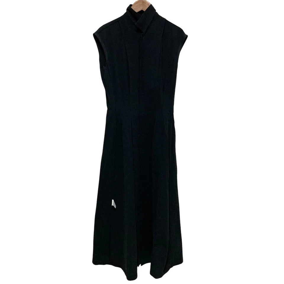 Yohji Yamamoto Y'S JAPAN. Vintage Black Sleeveless Shirt Dress