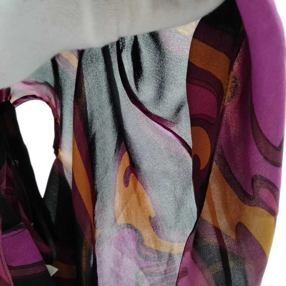 Gucci Italy. Vintage Silk Abstract Top