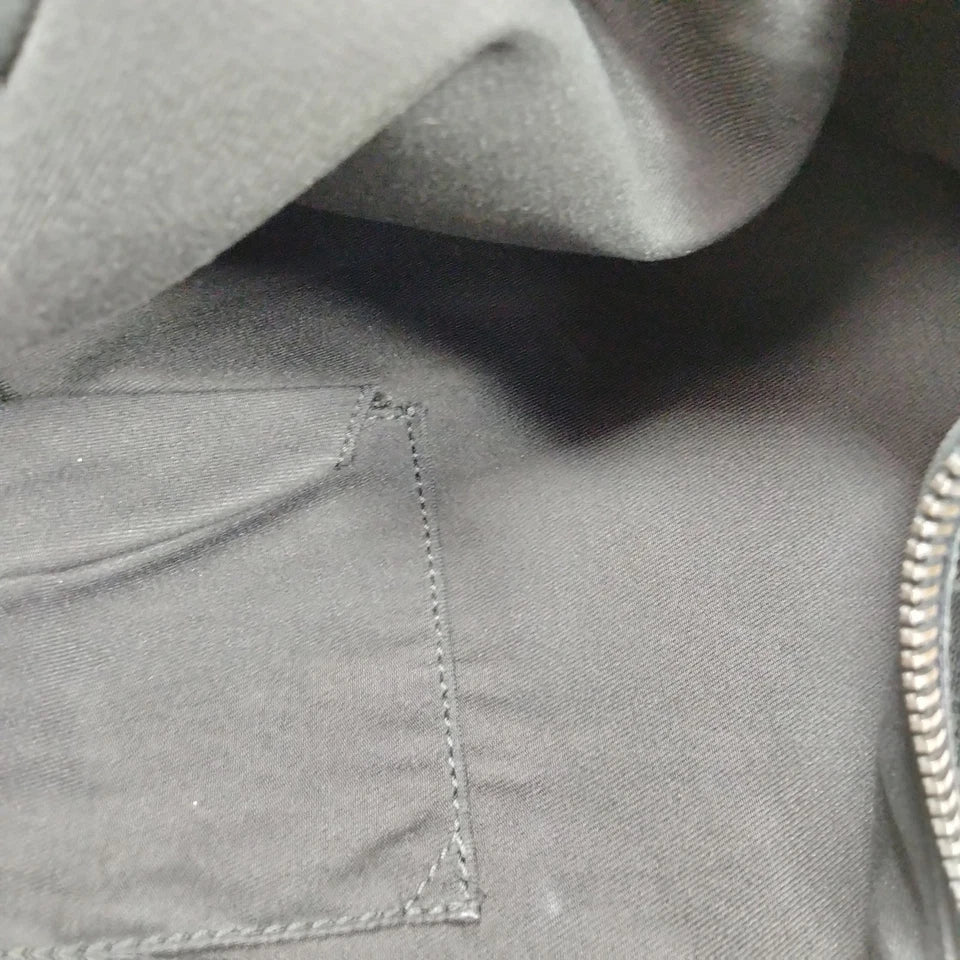 Gucci Italy. Black Canvas/Leather Logo GG Shoulder Bag