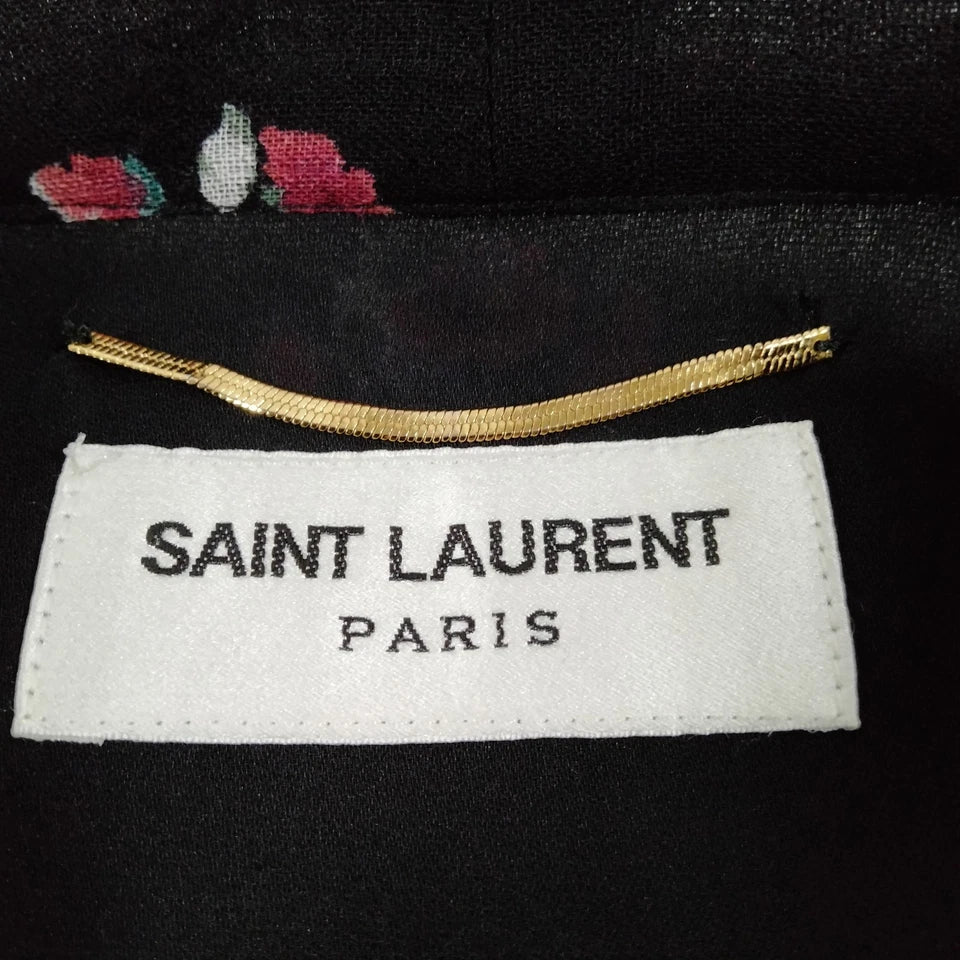 Saint Laurent Paris. (Hedi Slimane) Multi Color/ Black Wool Dress
