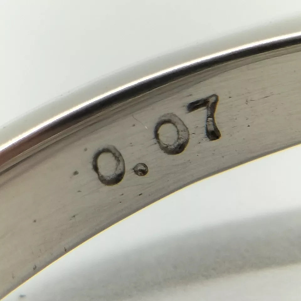 Chesterfields UK. Estate Blue Topaz/Diamonds Ring Set in Platinum (Marked PT900)