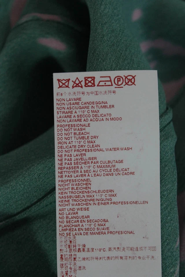 Marni Italy. Green Abstract Printed Viscose Blend Maxi Dress