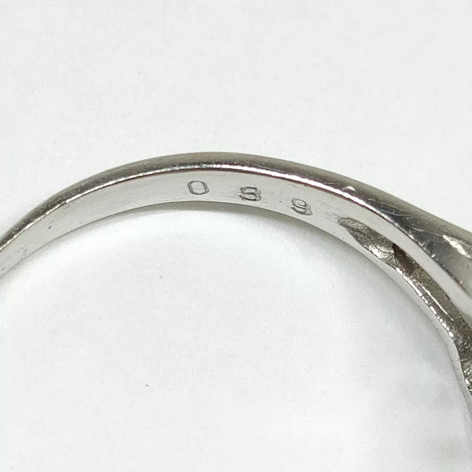 CHESTERFIELD'S LONDON. Estate Platinum Rose Ruby 0.39ct/Diamonds 1970's Ring Hallmarked