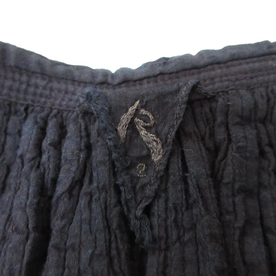 45RPM R by 45rpm JAPAN. Indigo Pleated Wrap Skirt