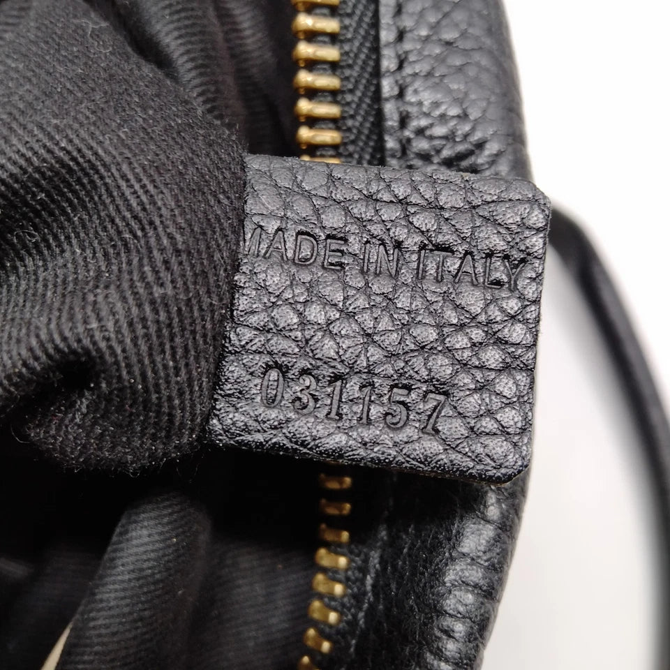 CHLOE PARIS. Vintage Phoebe Philo Black Leather Mini Shoulder Bag / Hand Bag