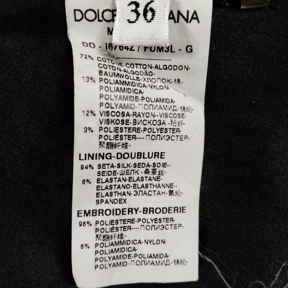 DOLCE&GABBANA ITALY. Logo Cotton Nylon Rayon Long Tunic/Mini Dress