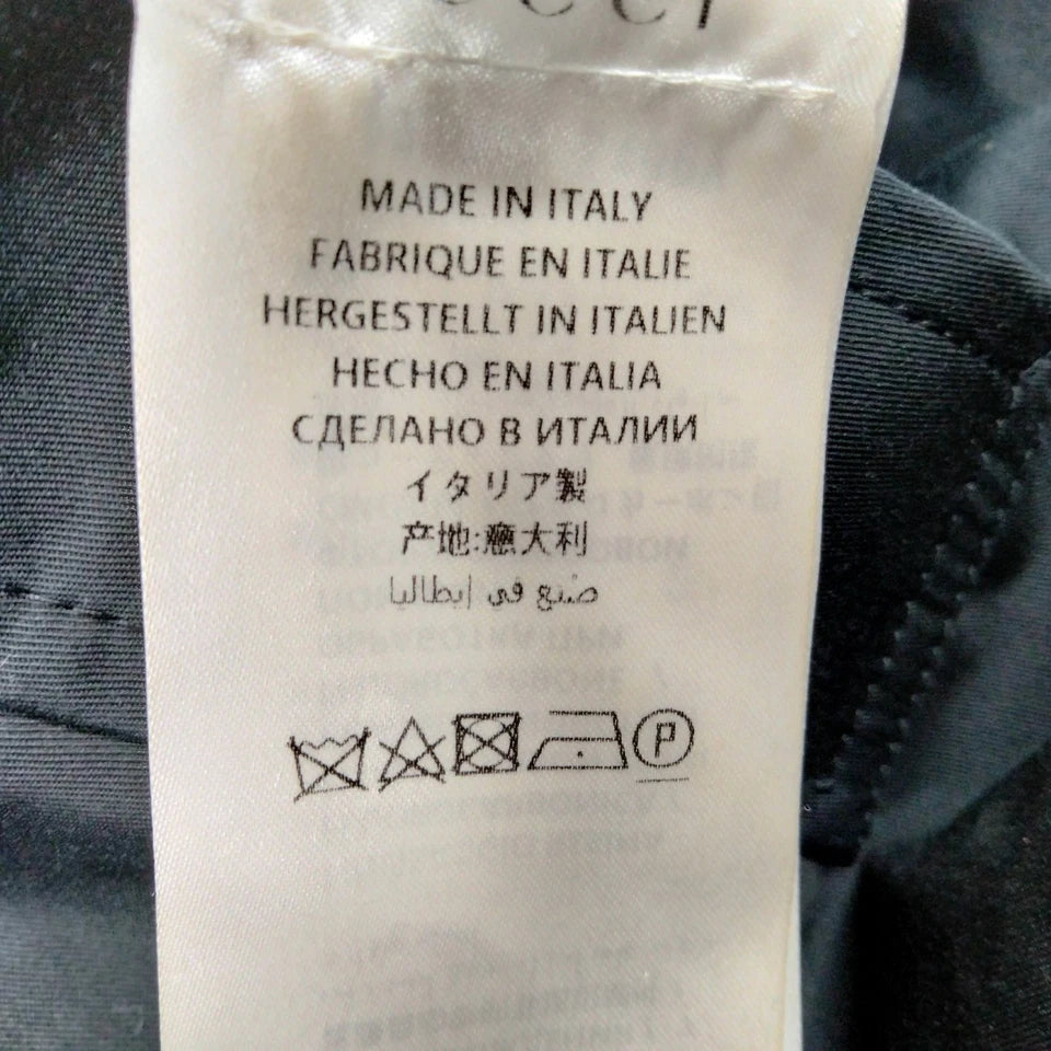 Gucci Italy. Vintage Black Cotton Nylon Rayon Coat