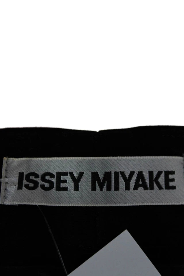 Issey Miyake Japan. Gray Polyester Wide Leg Dress Pants