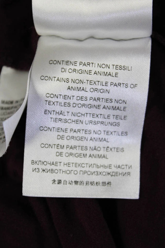 Gucci Italy. Burgundy Viscose Knit Embellishments Front Drop Waist Mini Dress