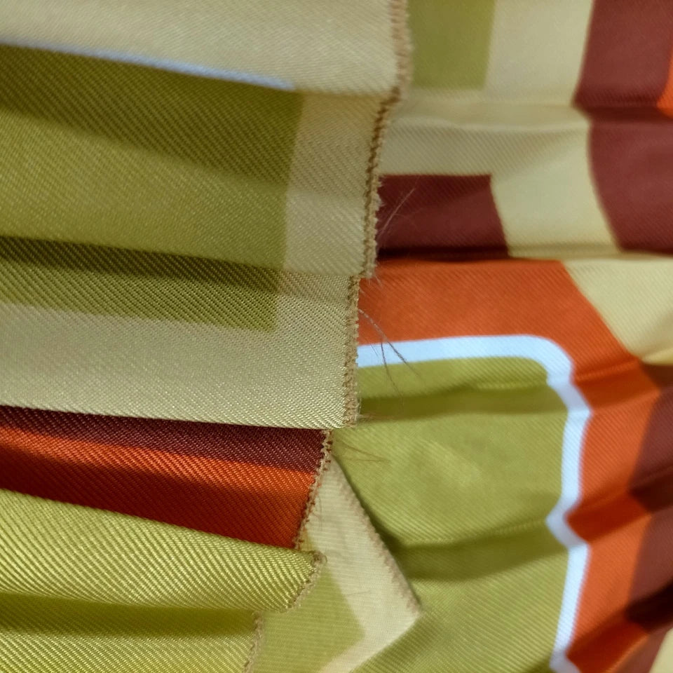 Prada Italy. Multi-Color Pleated Silk Dress