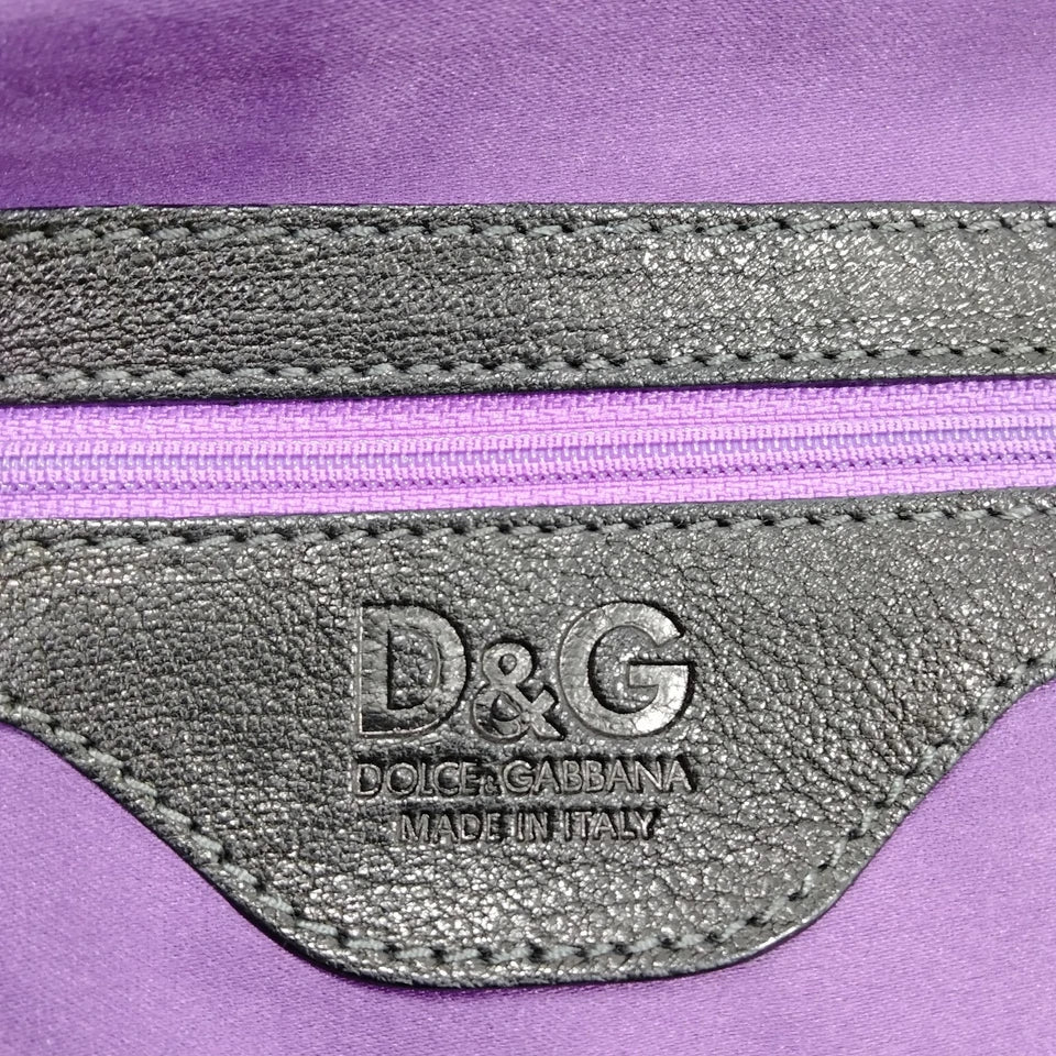 Dolce&Gabbana Italy. D&G. Black Leather Multiple Zippers Design Shoulderbag / Handbag