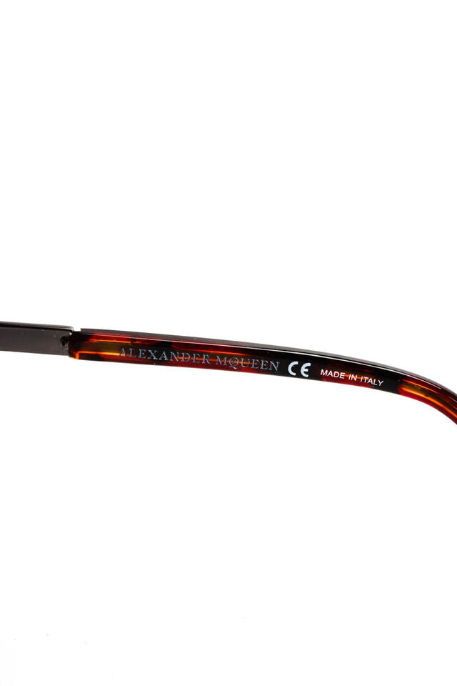 Alexander McQueen UK Tortoise Shell Cat Eye Sunglasses Violet Gradient Lenses